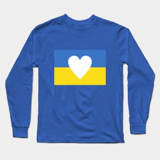Ukraine Flag with Heart Long Sleeve T-Shirt